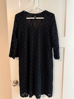 Ronni Nicole Black Lace Midi Dress